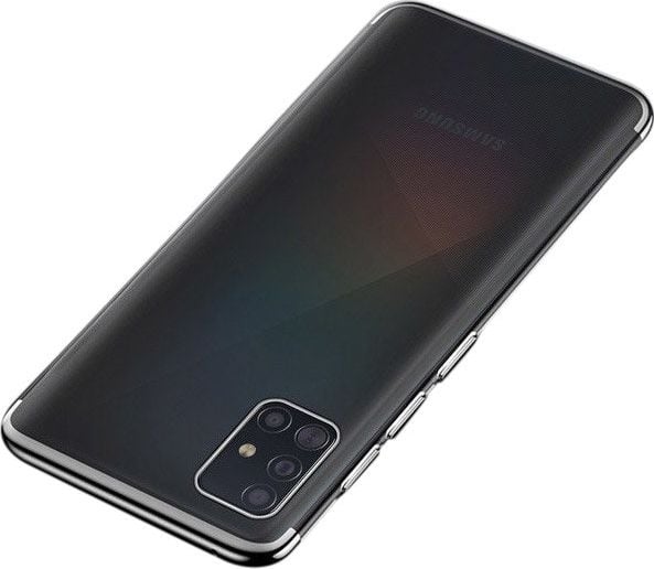 Hurtel Clear Color case żelowy pokrowiec etui z metaliczną ramką Samsung Galaxy A51 czarny