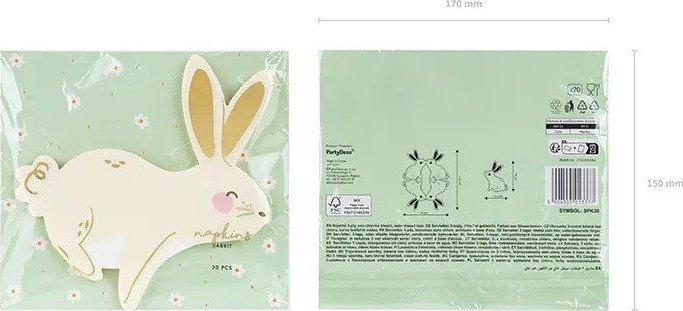 Serwetki papierowe wielkanocne królik zajączek