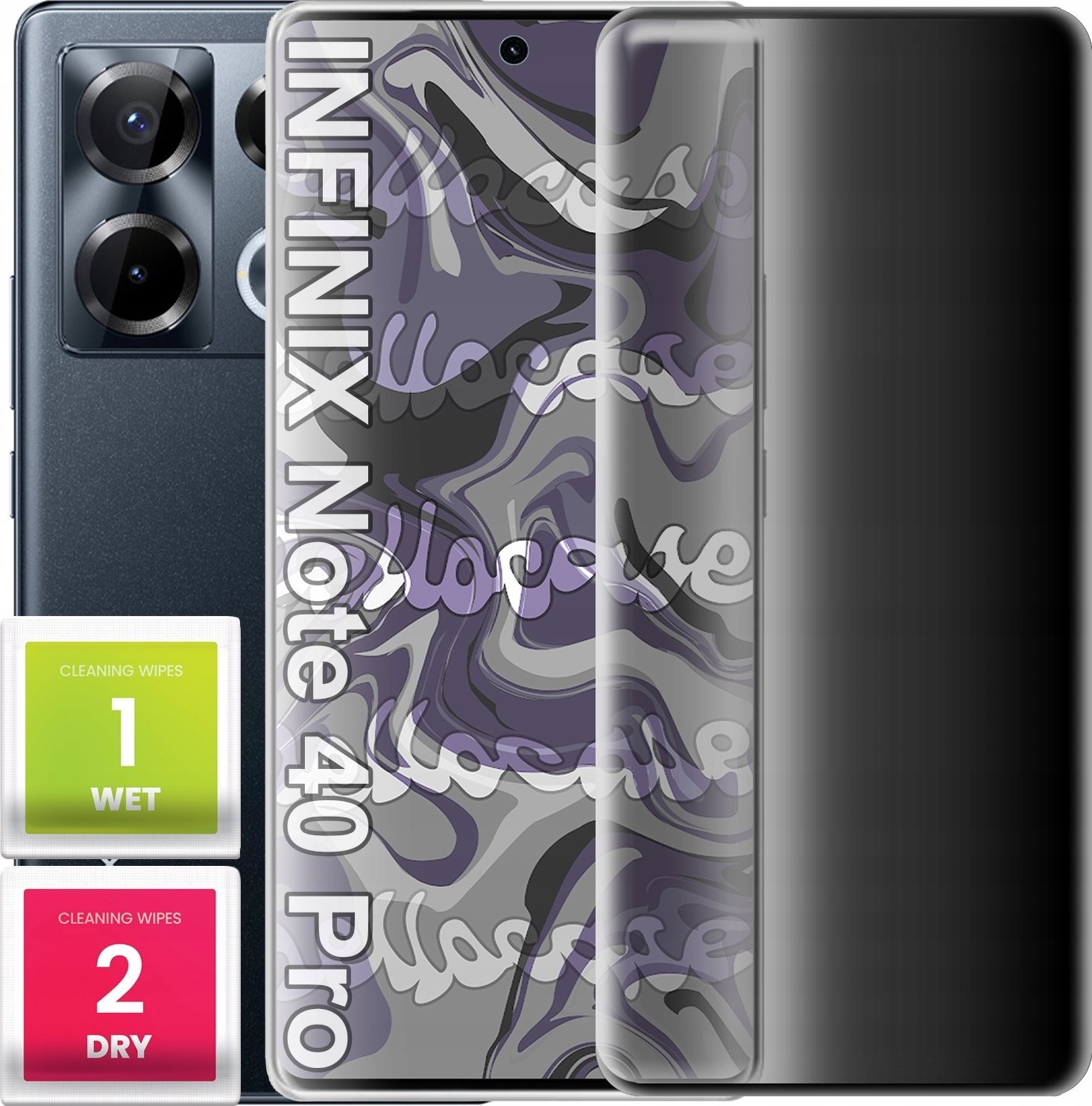 Szkło Hartowane Do Infinix Note 40 Pro (Curved, Antyszpiegowskie, Ochronne)