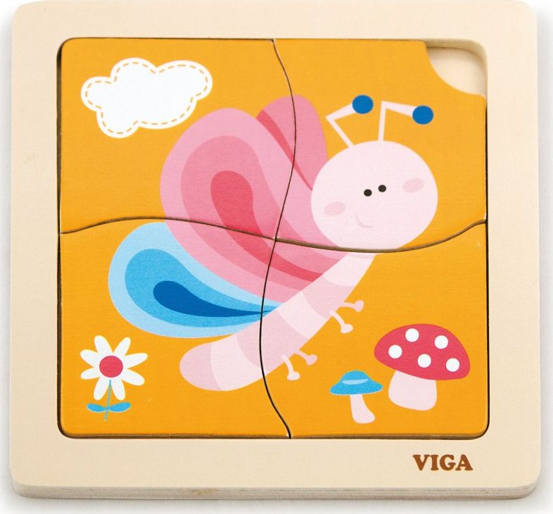Viga Viga 50136 Puzzle na podkładce - motylek