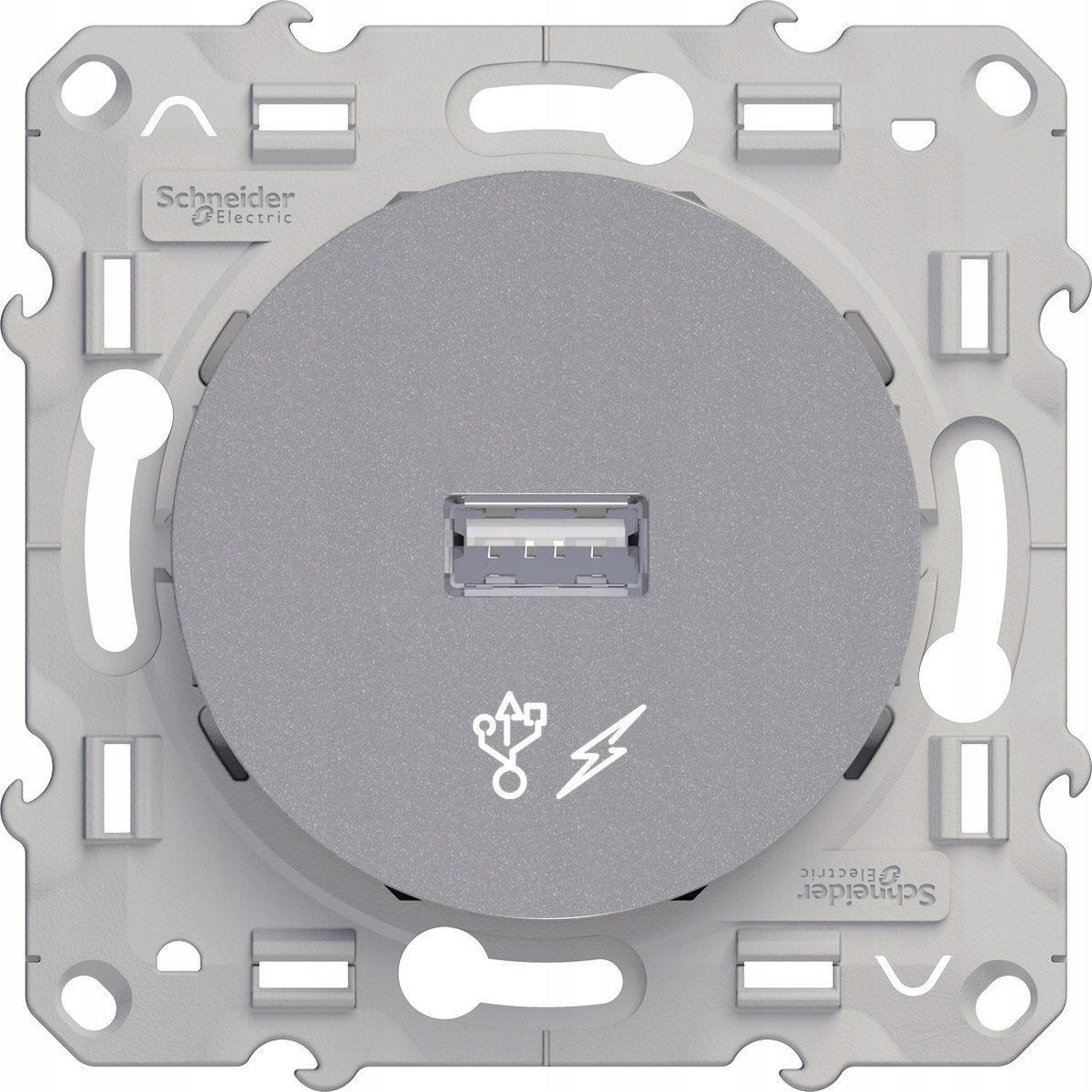 Schneider Electric Odace Gniazdo USB 5VDC aluminium S53D408