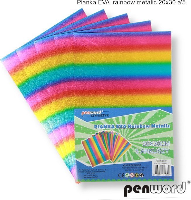 PIANKA EVA RAINBOW METALIC 20X30 a5