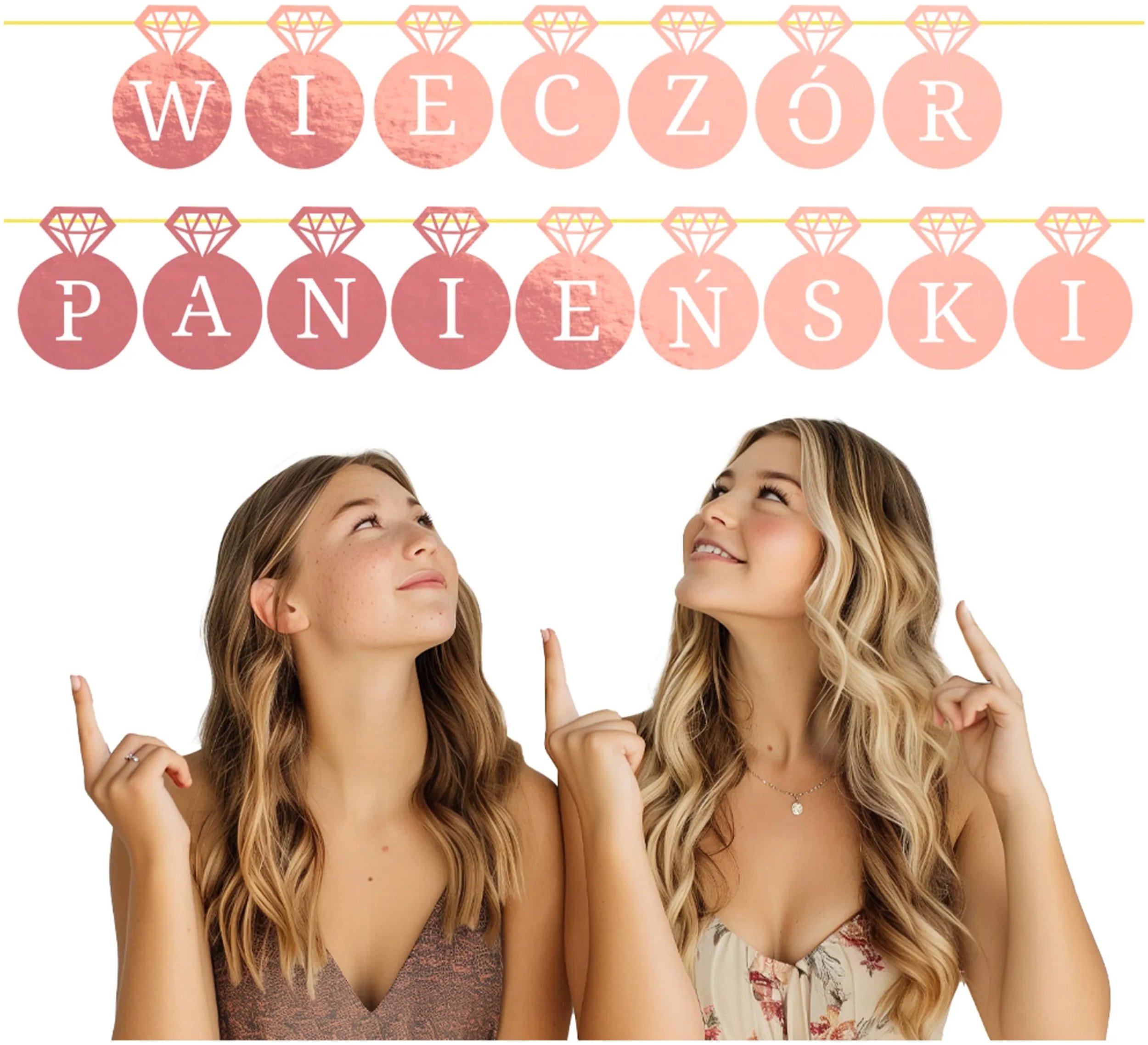 Baner Wieczór Panieński Pierścionki Rosegold