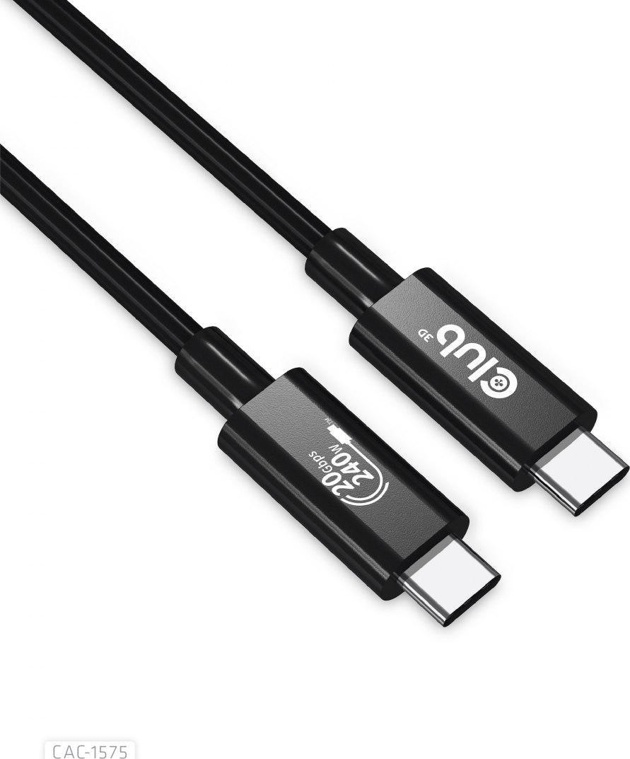 Kabel USB Club 3D USB-C - USB-C 2 m Czarny (CAC-1575)
