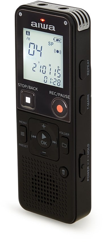 Dyktafon AIWA cyfrowy rejestrator głosowy 16 GB czarny DVR-A600 DVR-A600 (8435256811001)