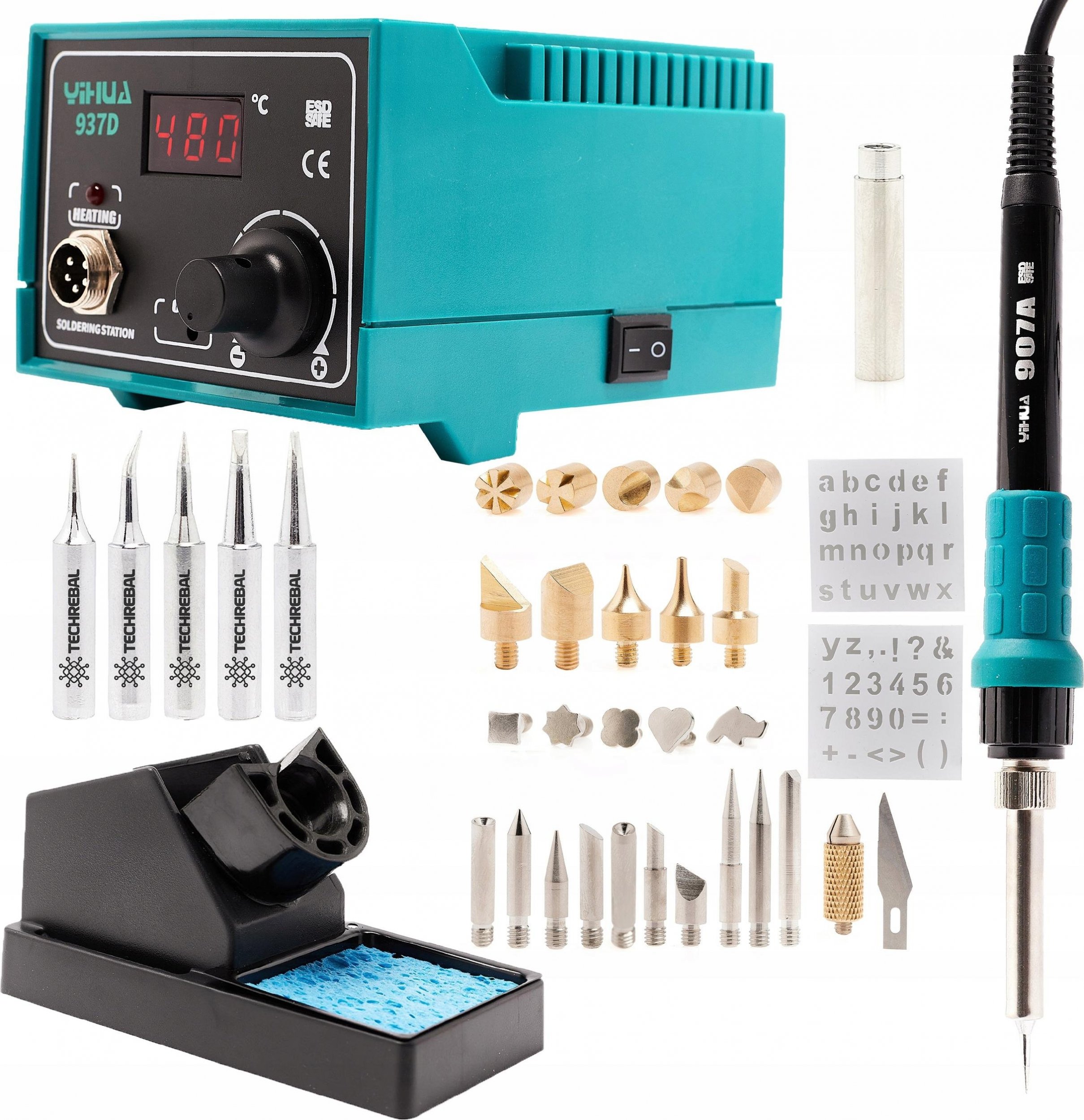 Techrebal PIROGRAF LUTOWNICA WYPALARKA DO DREWNA MEGA ZESTAW