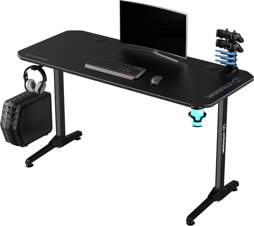 Biurko Ultradesk Frag Czarne 140 cmx60 cm