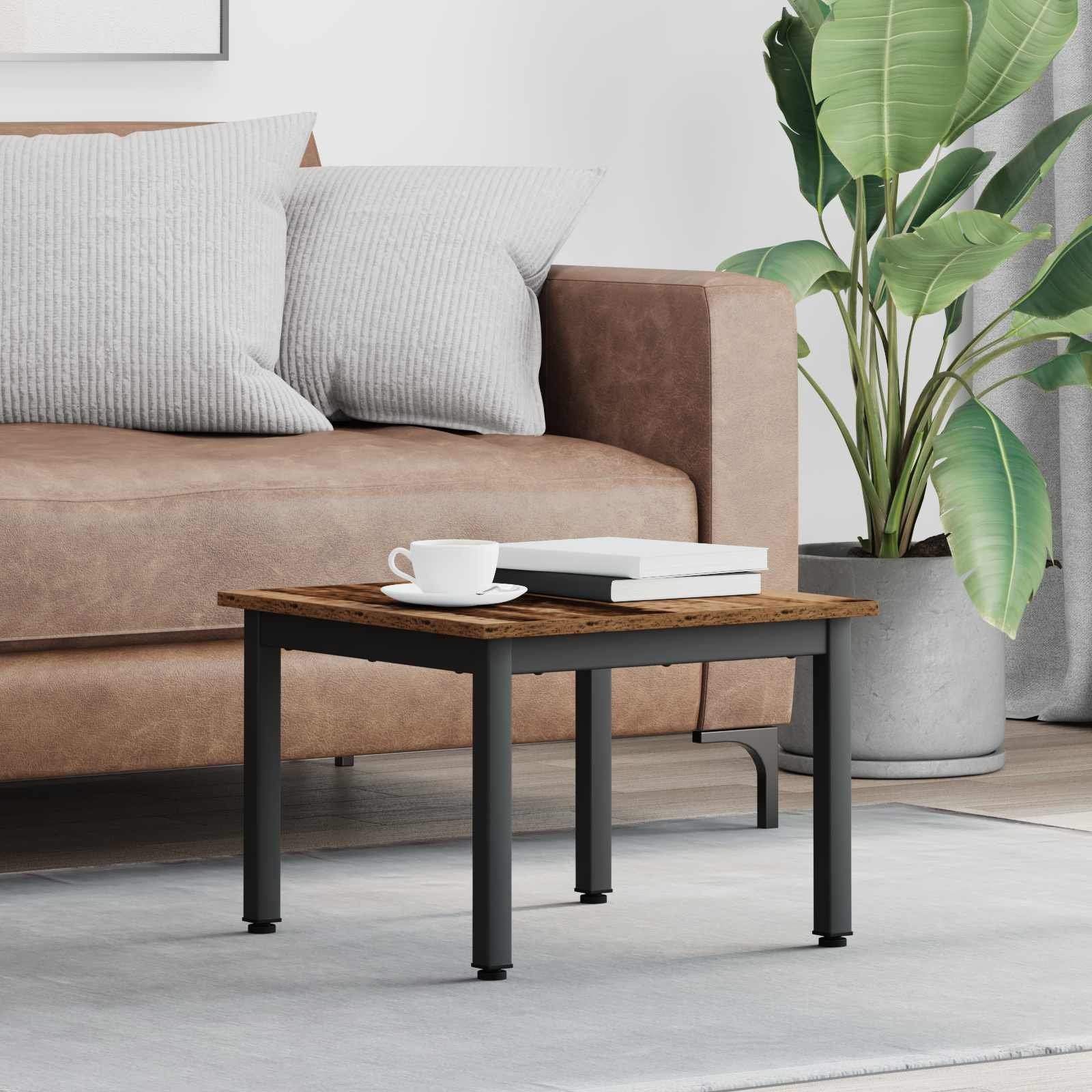 vidaXL Stolik kawowy Stare drewno 50 x 50 x 36 cm