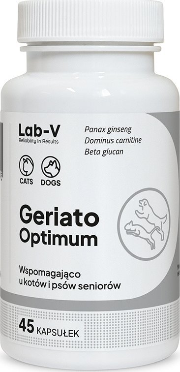 LAB V LAB-V Geriato Optimum Wspomaganie zdrowia seniorów dla psów i kotów 45 kapsułek