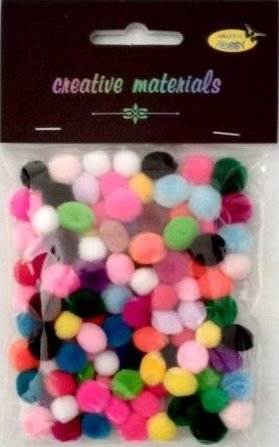 Titanum Pompony akrylowe miks kolorów 10mm 100szt