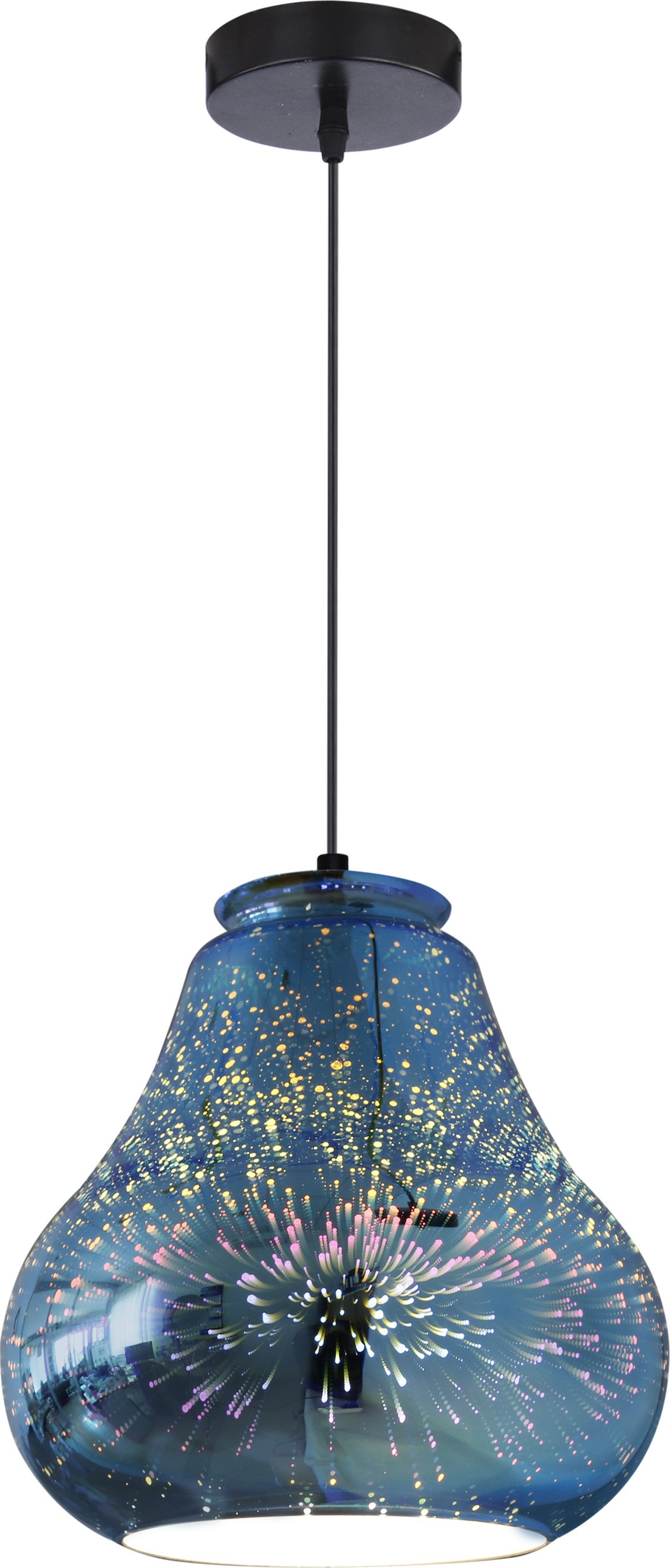 Lampa wisząca Candellux Lampa wisząca niebieska do jadalni Candellux GALACTIC 31-56108