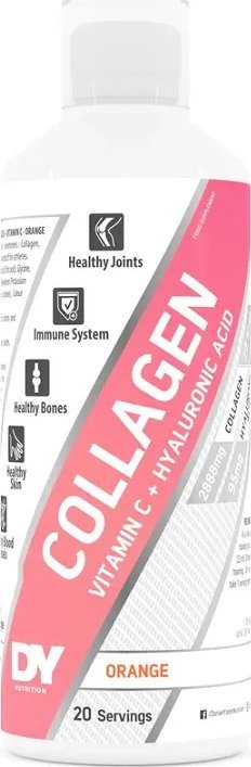 DORIAN YATES Dorian Yates - Kolagen + Witamina C + Kwas Hialuronowy, Pomarańcza, Płyn, 500 ml