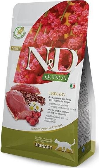 Farmina N&D CAT QUINOA URINARY DUCK - z kaczką, quinoa, żurawiną i rumiankiem - sucha karma dla kota - 5kg