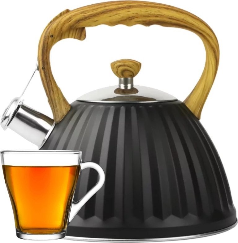 Karl Hausmann Czajnik stalowy SIENNA 3L z brązową rączką