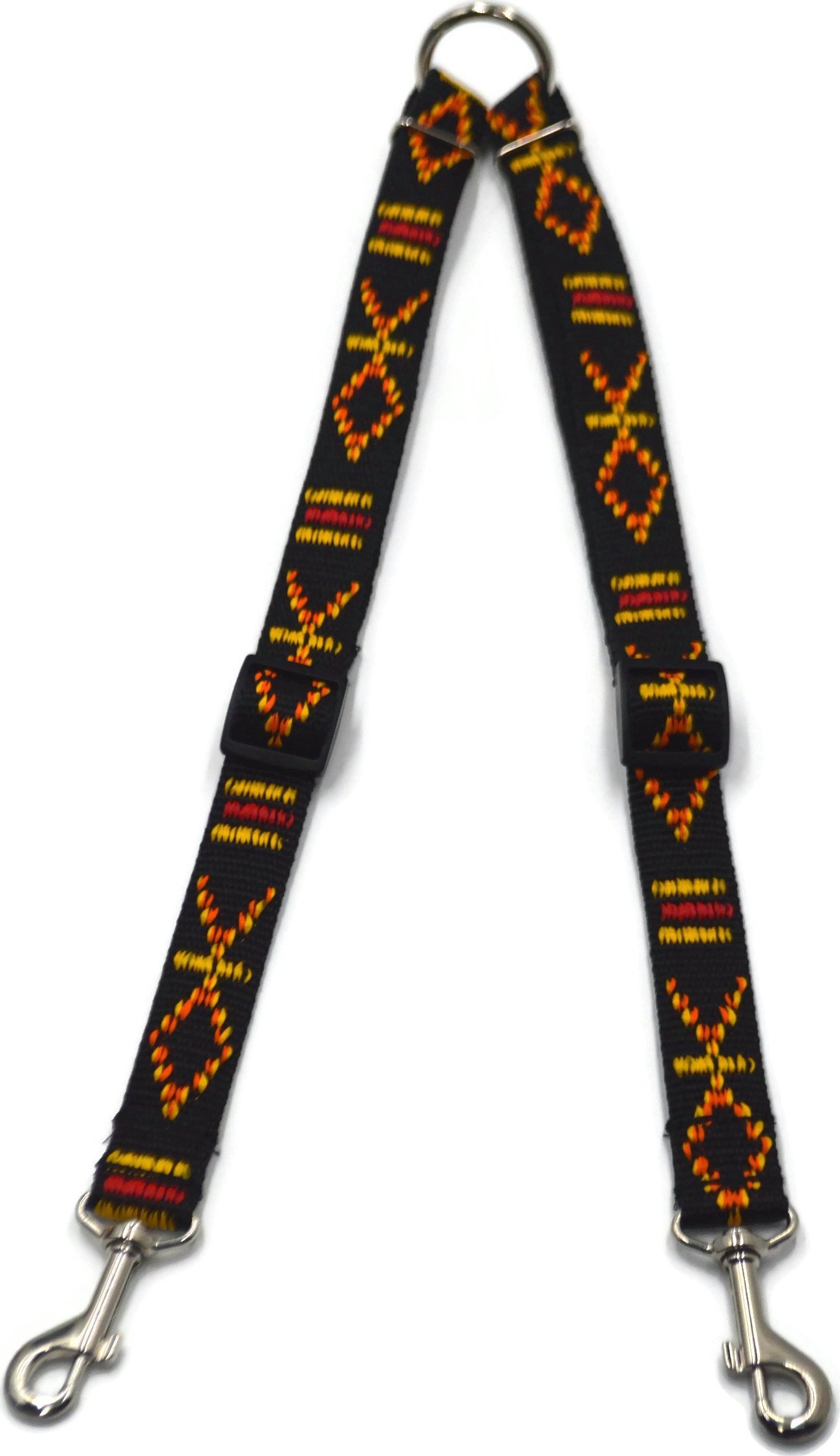 Alizoo Dwójnik smyczy dla dużego psa, taśma indiańska 25mm/50-75cm - ALIZOO