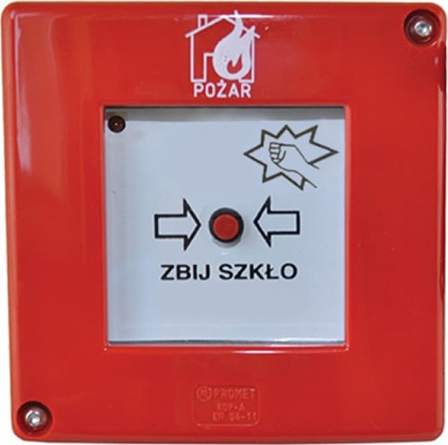 Promet ROP-A bez młoteczka 1xLED czerwona migająca styki XY, W0-ROP-A D1/2K XY CB 0