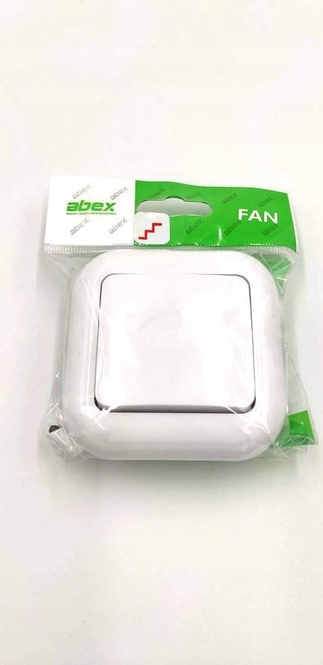 Abex Wyłącznik schodowy -FAN- p/t; biały