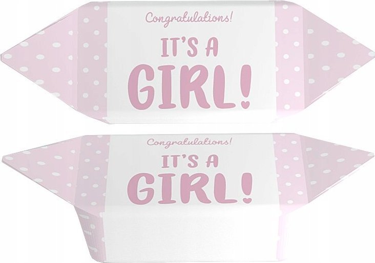 B&B Słodycze z Pomysłem Krówki ciągutki Baby Shower It's a Girl! wzór nr 4