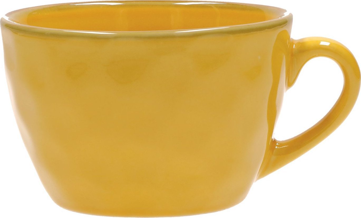 NPC Polska Rose&Tulipani Zestaw 4 kubków śniadaniowych z uchwytem z kamionki 420 ml żółty