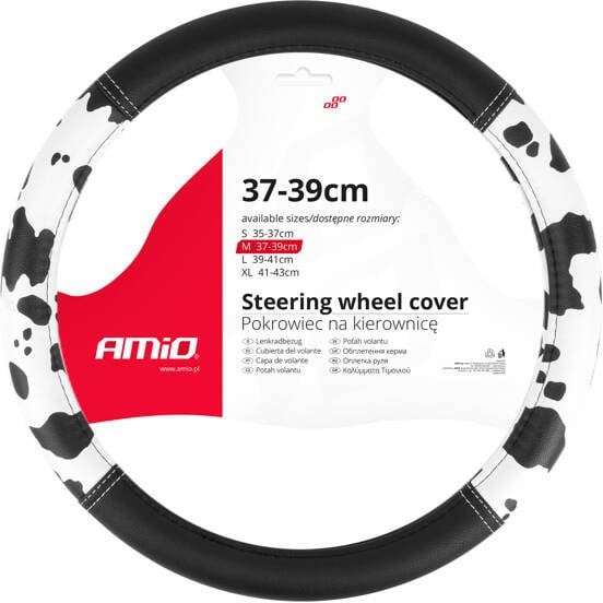 Pokrowiec nakładka na kierownicę samochodową swc-62-m 37-39cm amio-04172