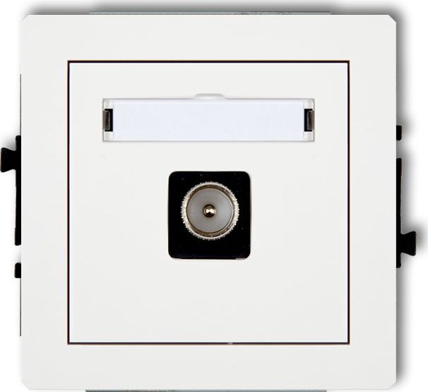 Karlik DECO Gniazdo antenowe pojedyncze TV biały DGTV-1