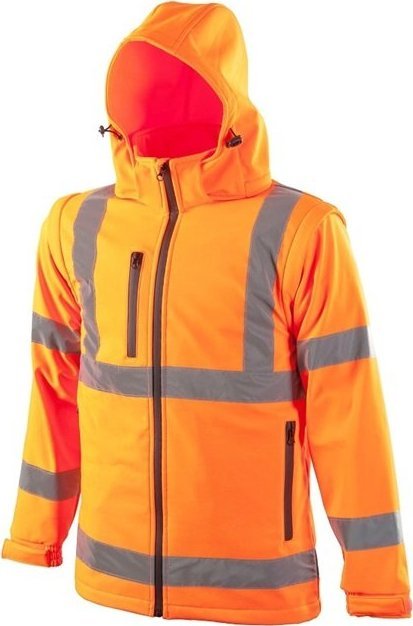 Ardon REF 502 - kurtka softshelowa wysokiej widoczności 2w1 z odpinanymi rękawami - Żółty H8905 4XL