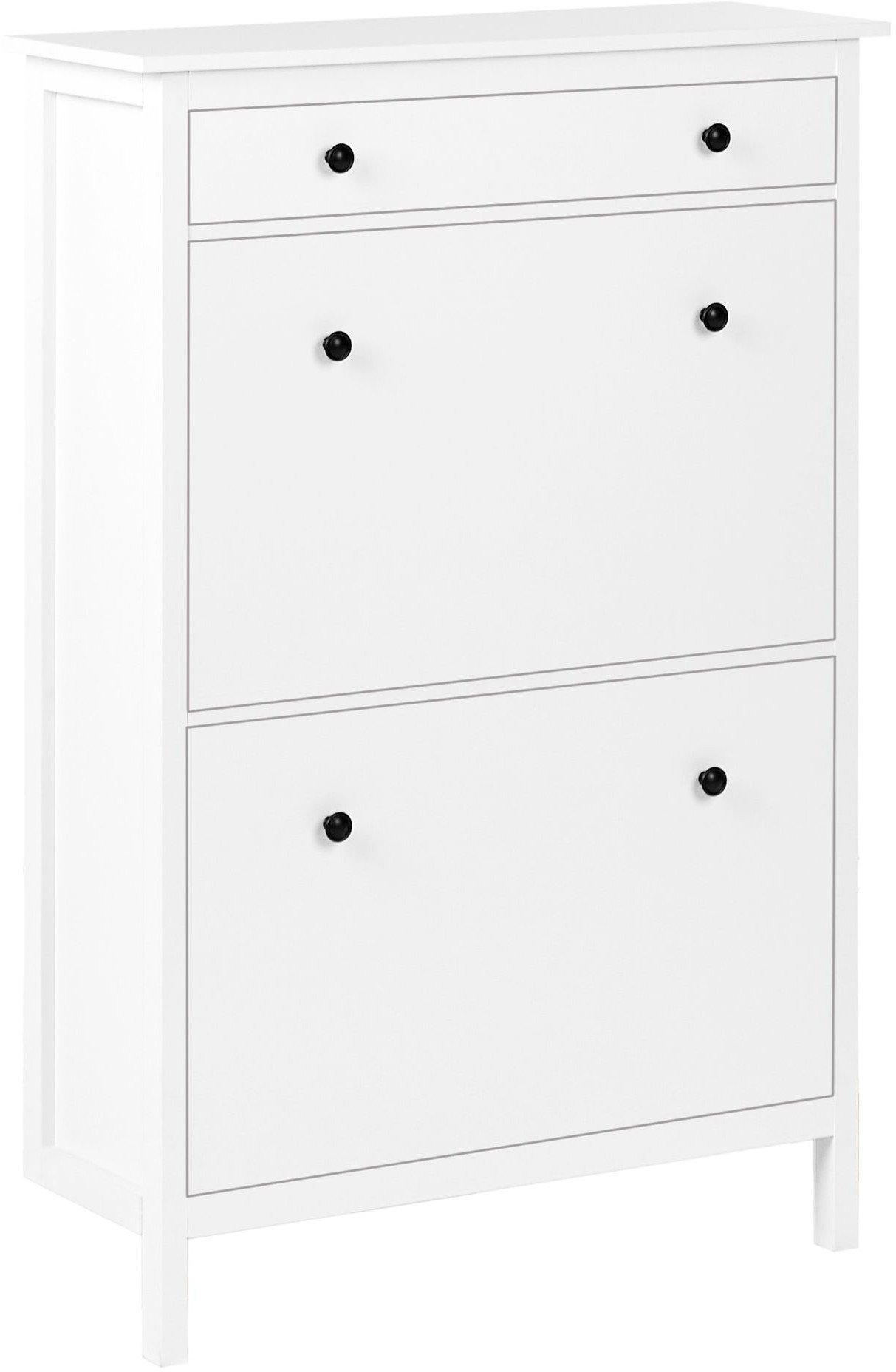 Szafka na buty 2 przegrody biała GIBSON