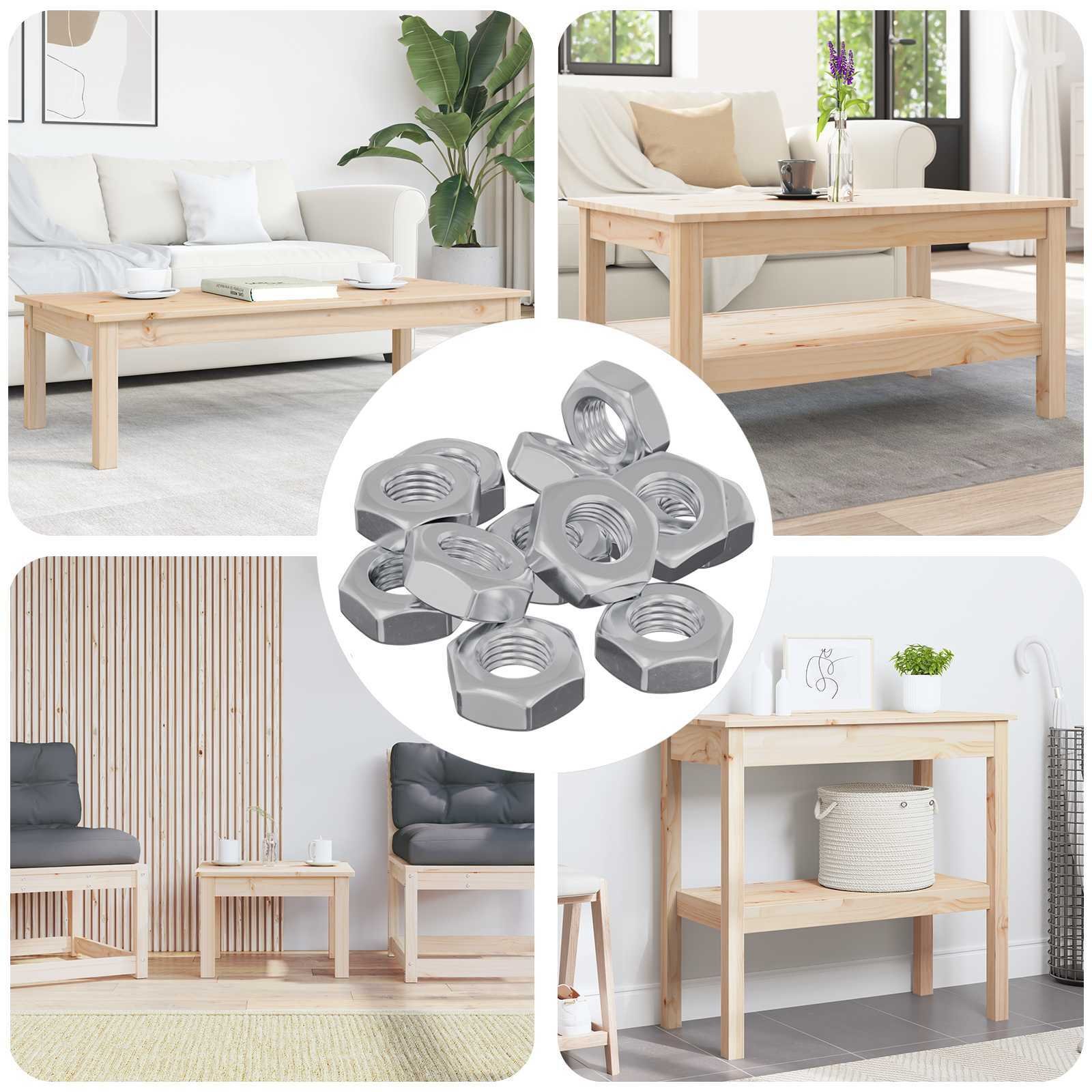 vidaXL Nakrętki sześcienne 3600 pcs Srebrny Żelazo