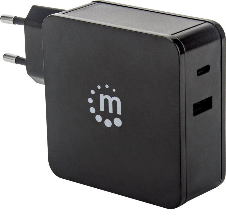 Ładowarka Manhattan 1x USB-A 1x USB-C 3 A (180214)