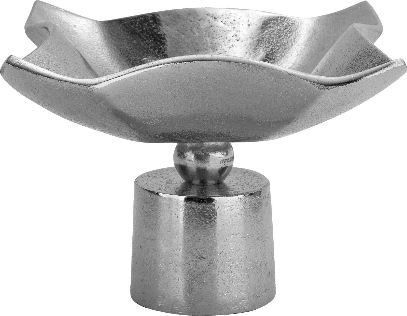 Patera ozdobna metalowa 20 cm srebrna