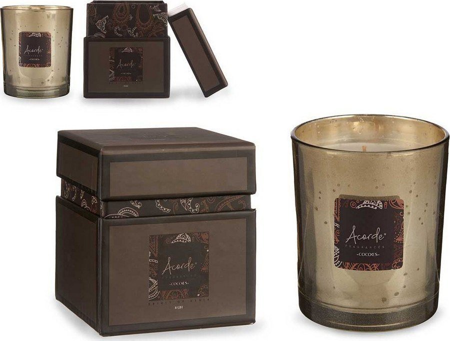 Bigbuy Home Świeczka Zapachowa Cococes Kokos Pomarańczowy (8 x 9 x 8 cm)