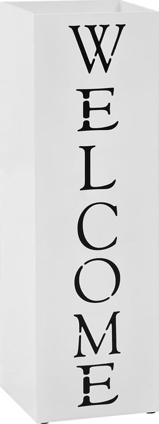 Elior Biały designerski stojak na parasole z napisem - Bones 2S