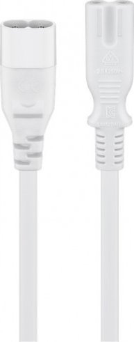 Kabel zasilający Goobay Kabel przedłużający C7/C8, 2 m, biały - Wersja kolorystyczna Biały