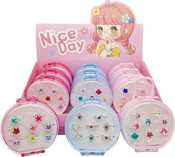 Pierścionki w pudełku 8szt (12szt)