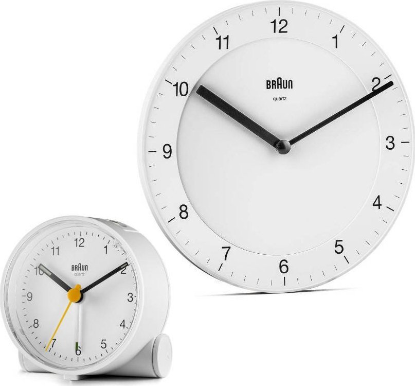 Braun Zestaw czytelny zegar i budzik Braun BC06W i BC01W