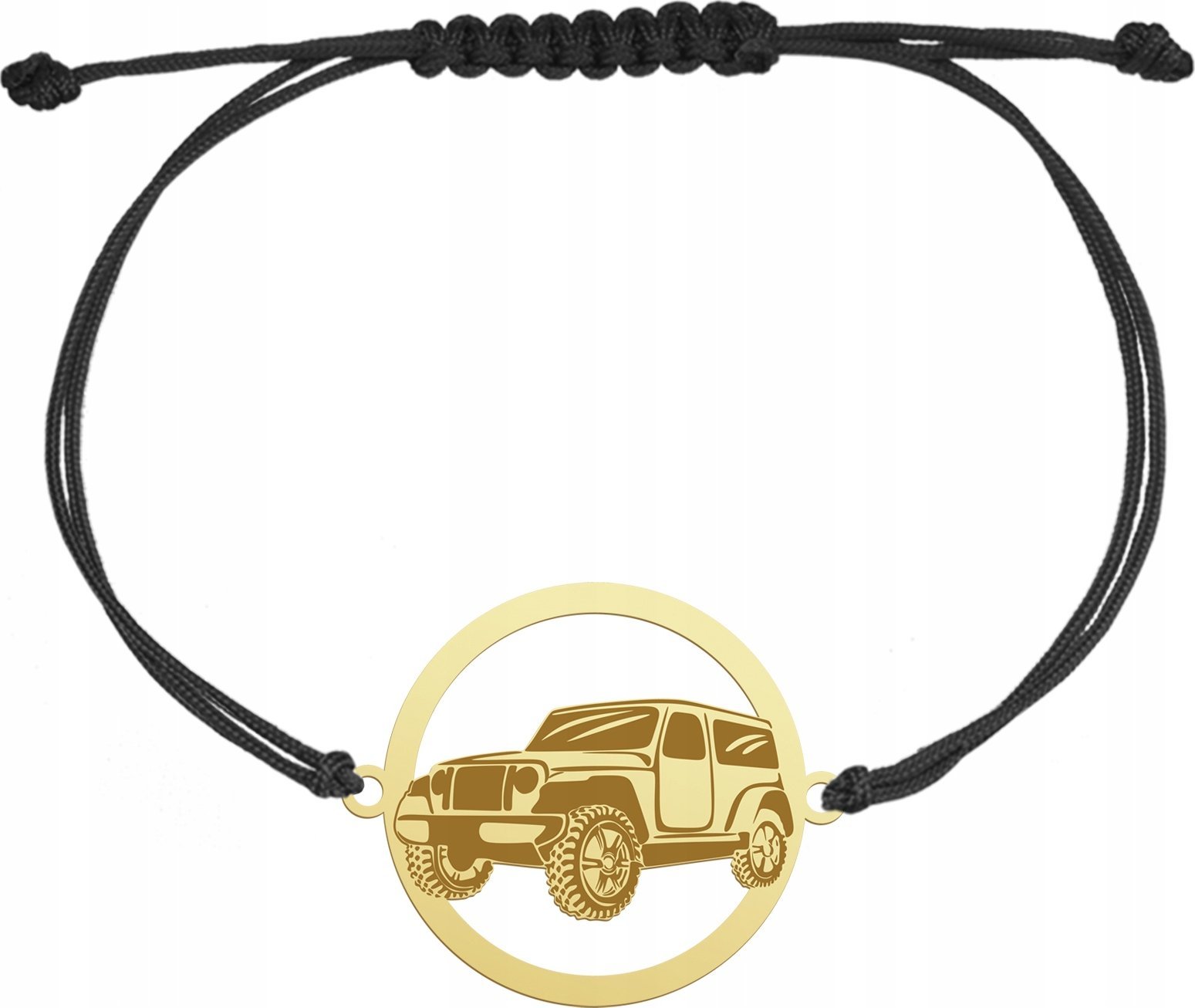 Radziszewska Jewellery Bransoletka Złota OFF-ROAD Sznurek Prezent Srebro 925 GRAWER ŻYCZENIA
