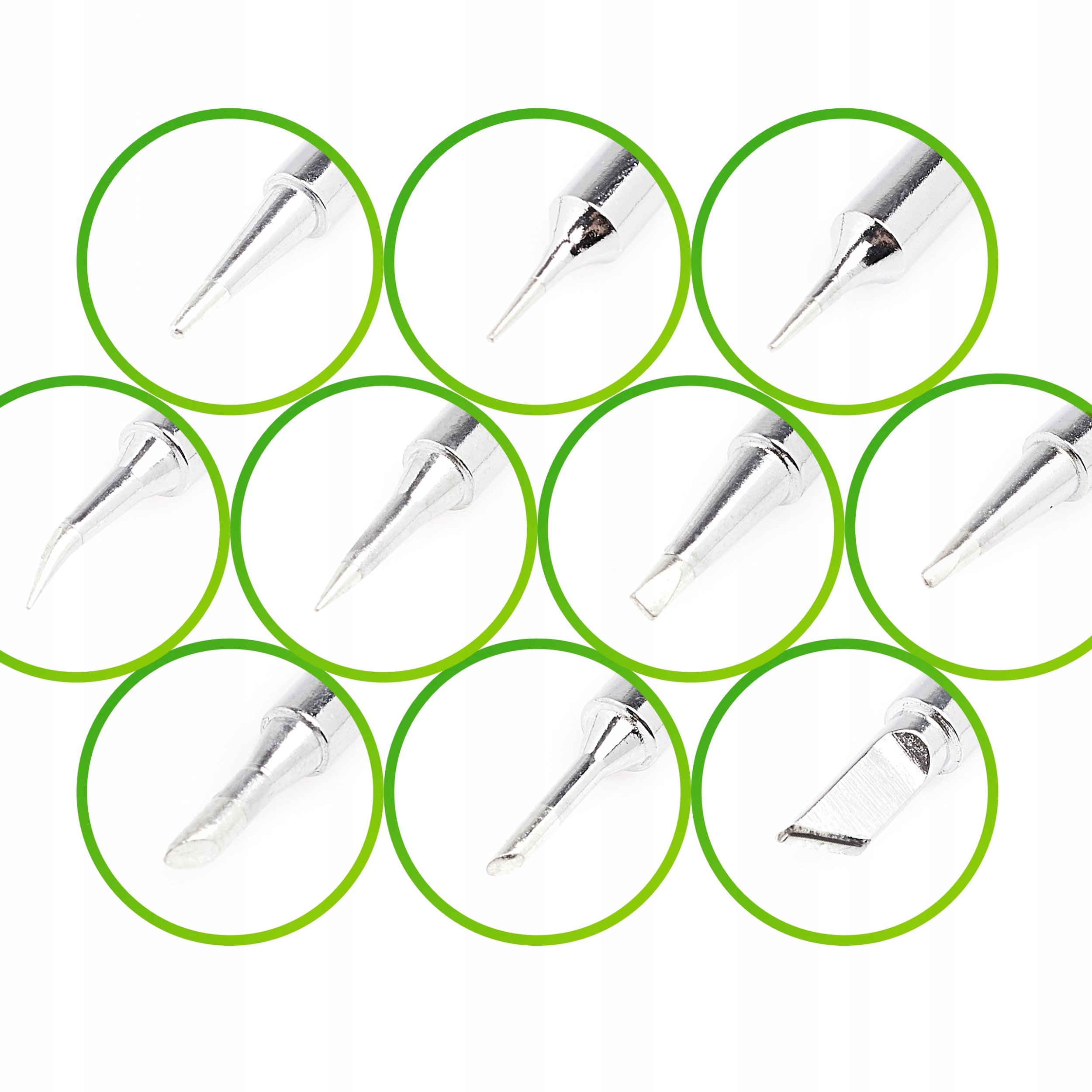 Groty Końcówka 5 szt. Aluminium bez Logo do Lutownicy 900M Techrebal Komplet