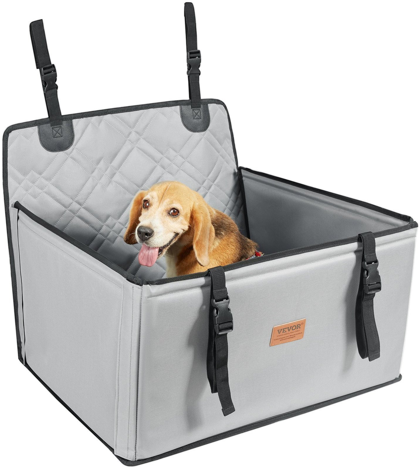 Fotelik samochodowy XL dla psa kota Transporter samochodowy szary