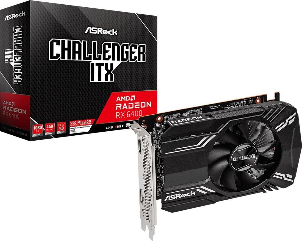 Karta graficzna ASRock Radeon RX 6400 Challenger ITX 4GB GDDR6 (RX6400 CLI 4G)