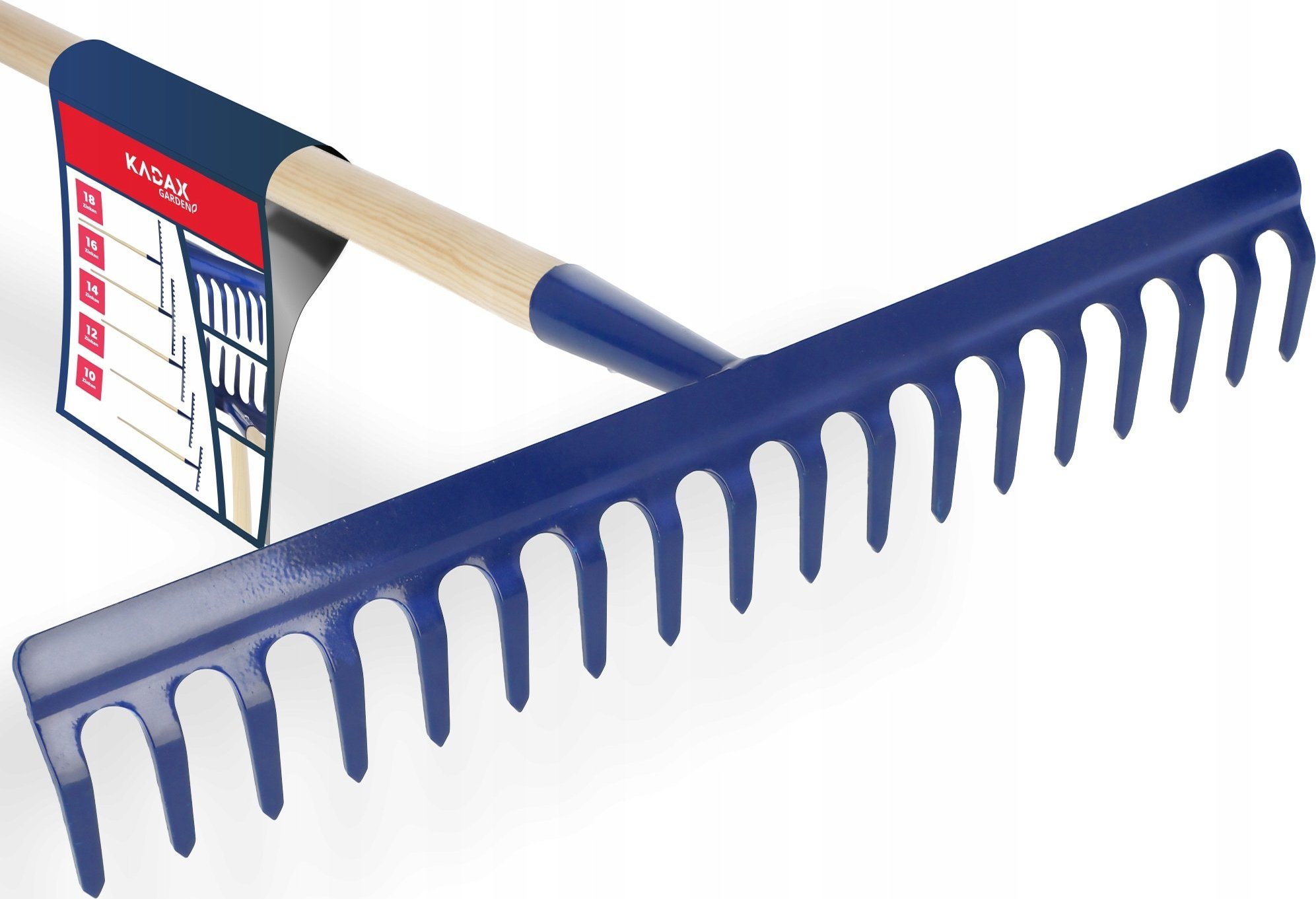 Kadax Grabie Metalowe Utwardzane Z Trzonkiem 18 Zębów