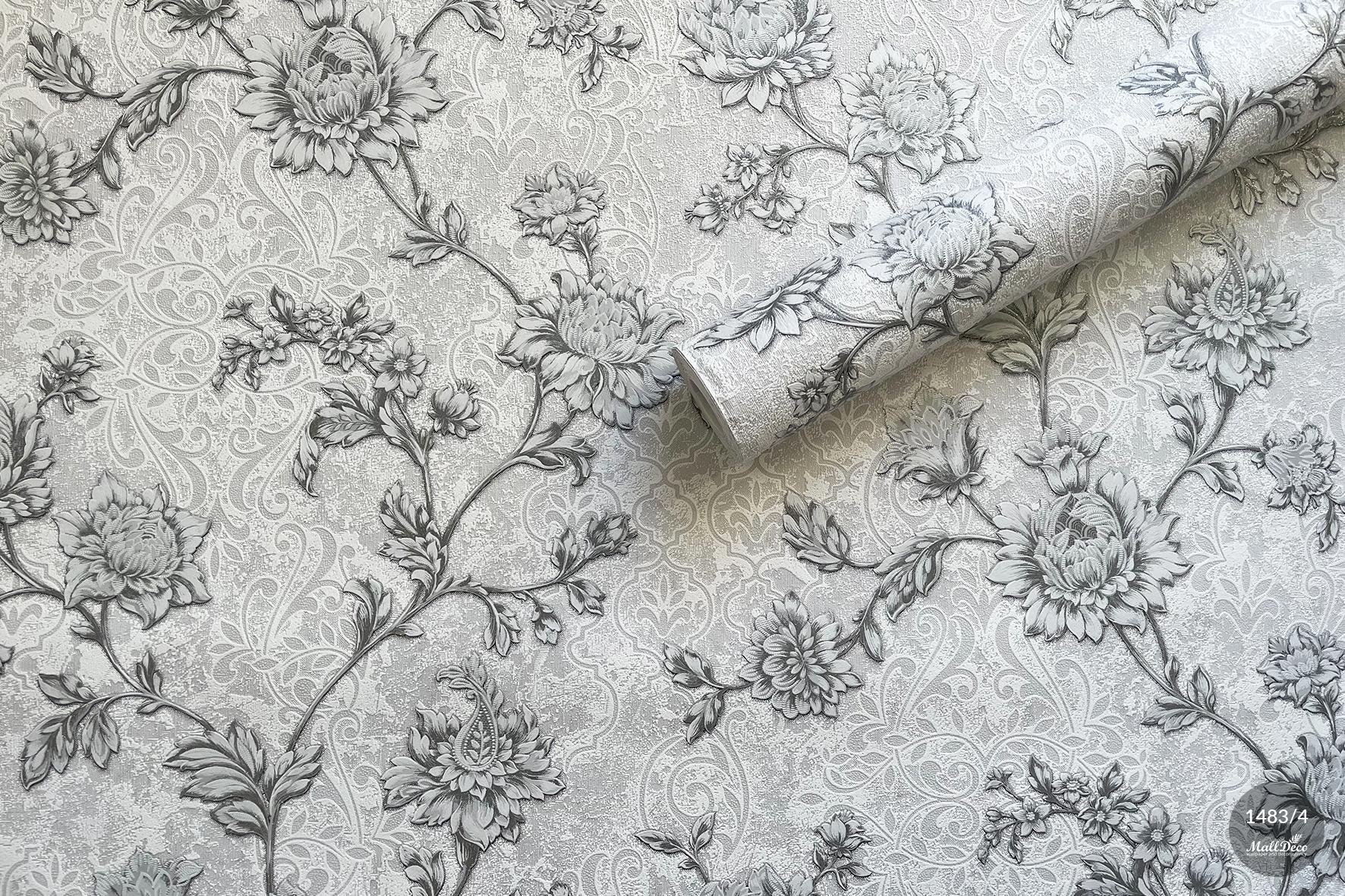 MallDeco TAPETA WINYLOWA MODEL ELEGIE DECOR, SZARA