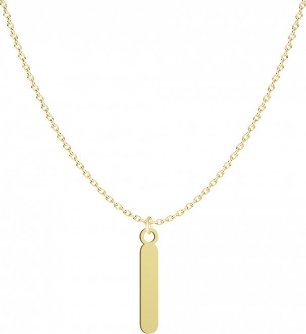 Radziszewska Jewellery Pozłacany naszyjnik litera I - DEDYKACJA GRATIS