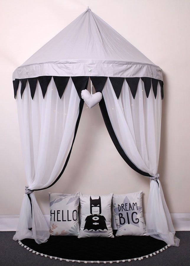 Elior Szaro-czarny baldachim dla chłopca z batmanem - Sentopia 3X