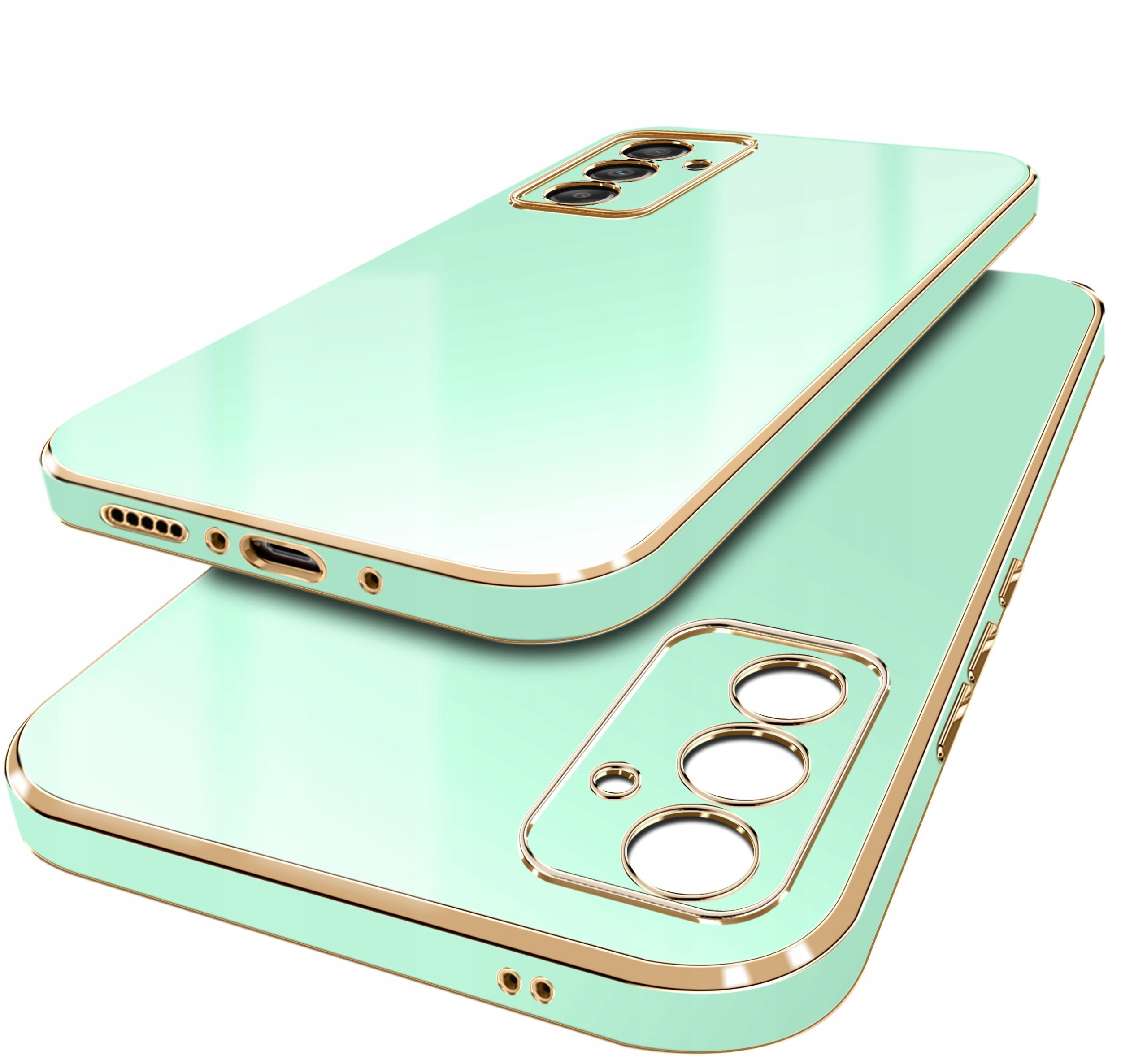 Etui do Samsung Galaxy M55 5G GOLD GLAMOUR + Szkło OCHRONNE 9H