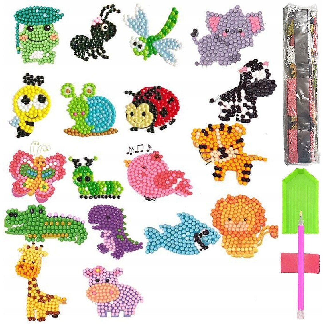 HAFT DIAMENTOWY 5D Zestaw DZIECI Najklejki PUZZLE