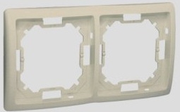 Kontakt-Simon Ramka podwójna Basic beżowa - BMR2/12
