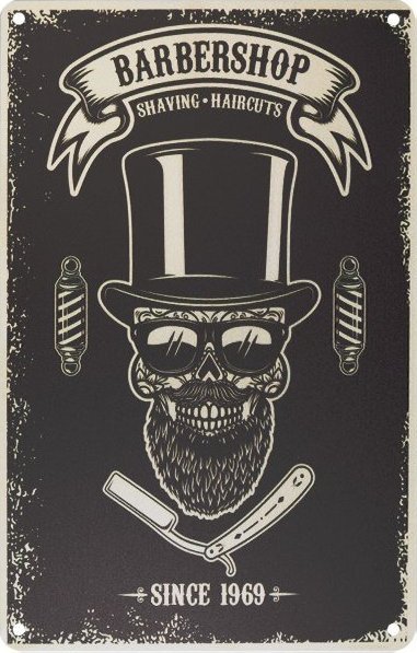 Activeshop Tablica ozdobna barber B059