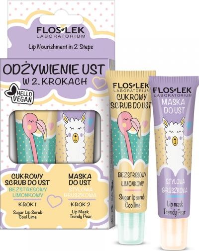 Floslek FLOS*LIP CARE VEGE Duo( Scrub limonka+Maska grusz)