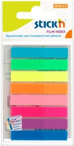 Stickn Zakładki indeks.samoprz. mix 8 kol. neon klasyczne (155307)