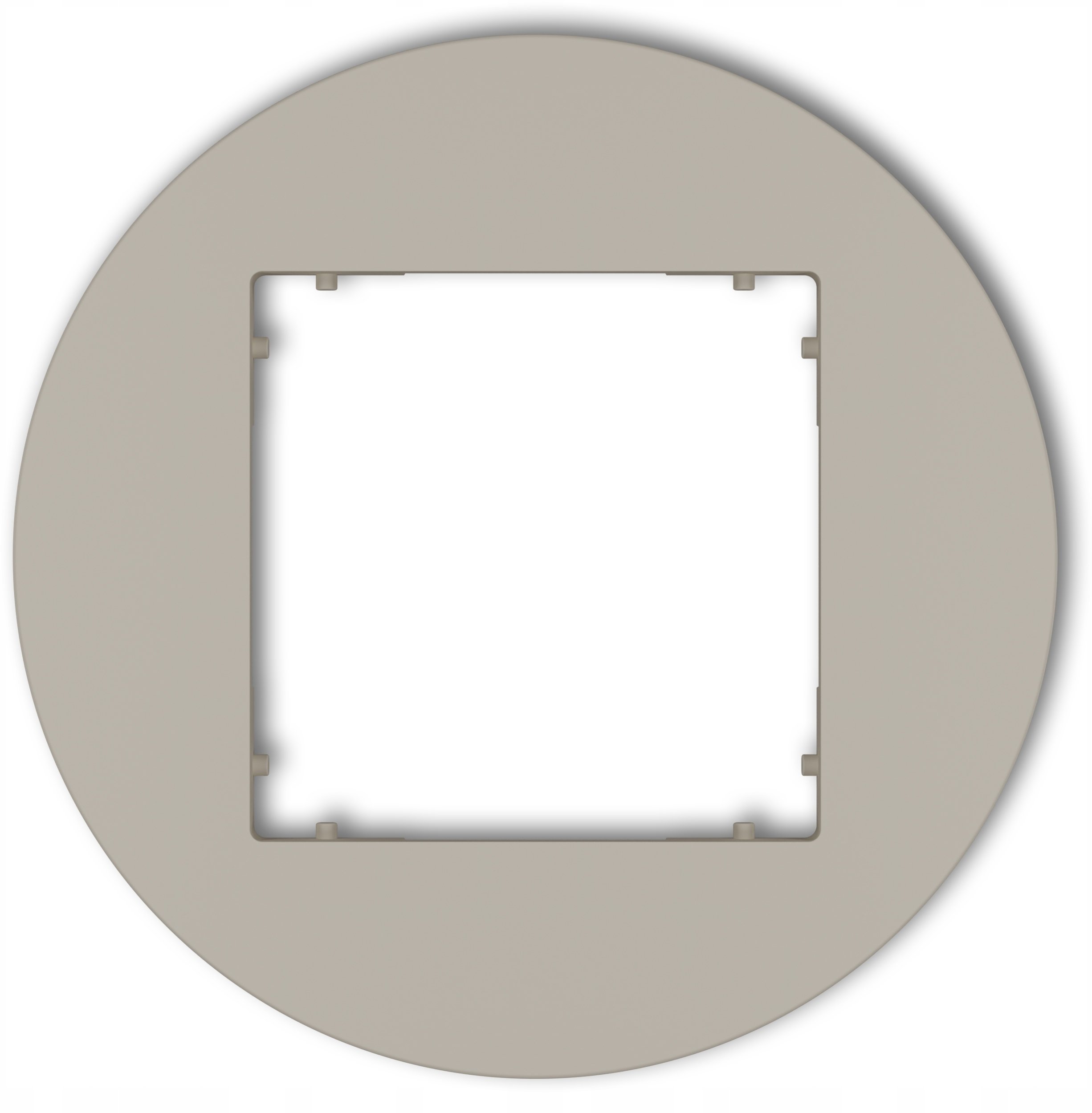 MINI Ramka uniwersalna pojedyncza okrągła z tworzywa taupe 60MRTO-1